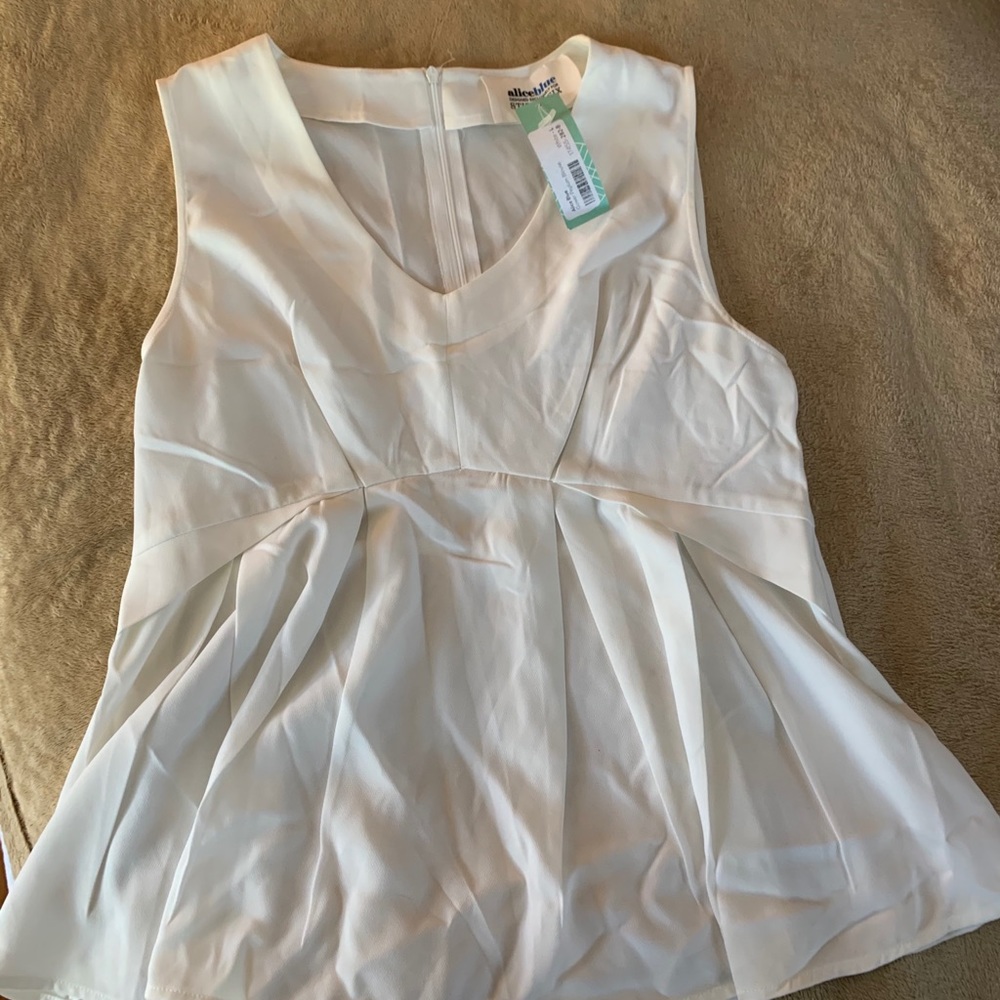 ALICE BLUE PEPLUM TOP